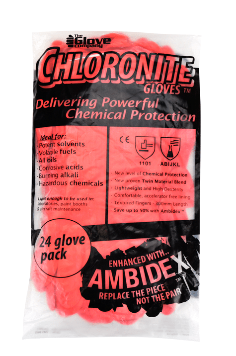 Chloronite Lightweight Chemical Resistant Gloves 24 Pack