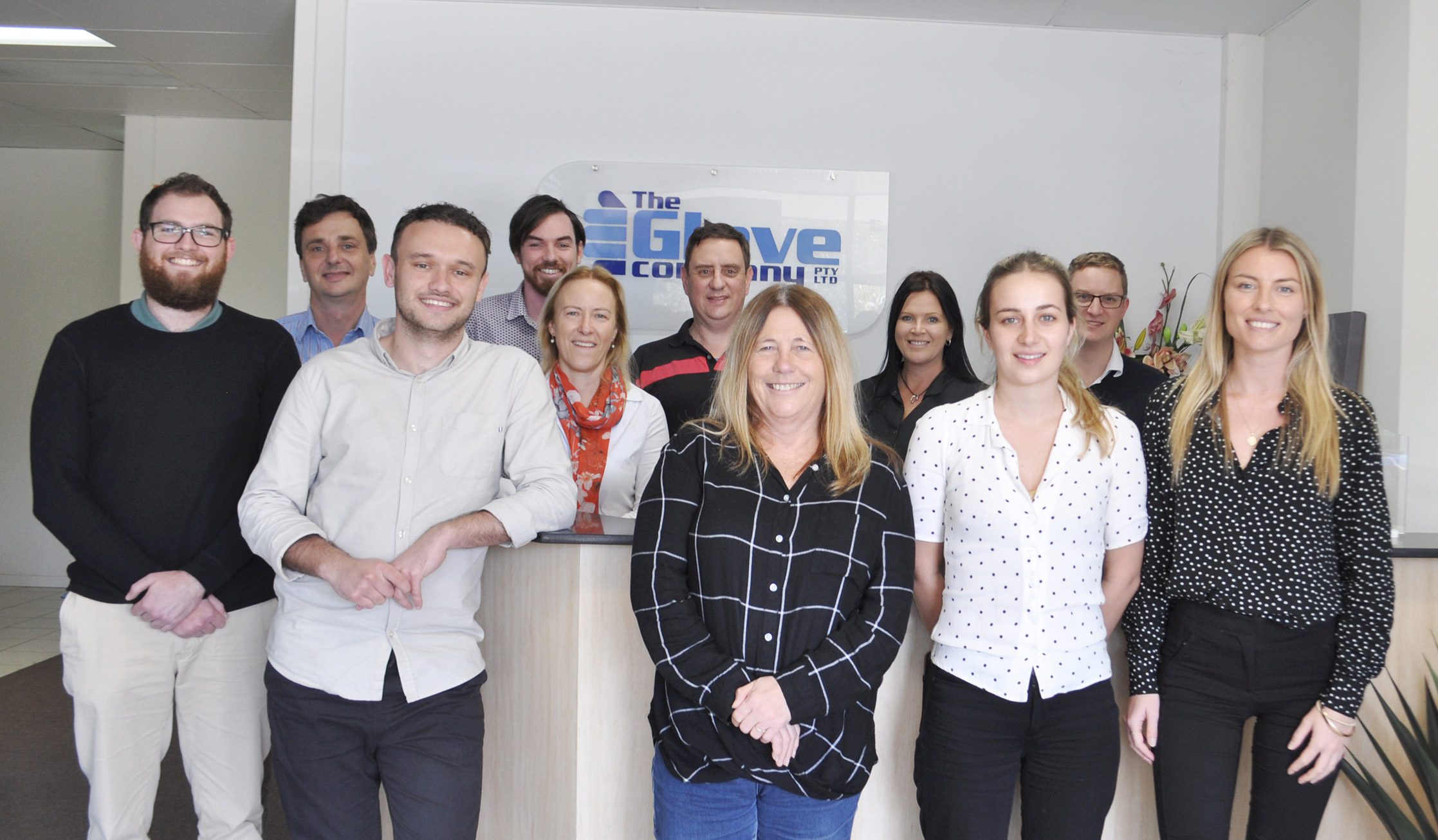 The Glove company team at their Taylors Beach headquarters
