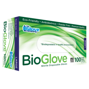 BioGlove Green Nitrile Gloves box of 100- Green coloured gloves