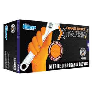 Orange Rocket Xtra Grip® Nitrile Gloves
