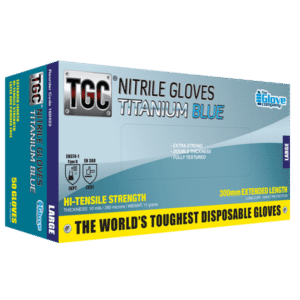 TGC® Titanium Blue Nitrile Disposable Gloves